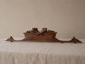 Antique Style Carved Wood Pediment Wall Sculpture