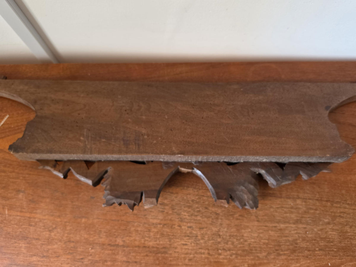 Antique Style Carved Wood Pediment Wall Decor, French Architectural Salvage Crest, Ornate Wood Overdoor Panel, Vintage Wall Accent