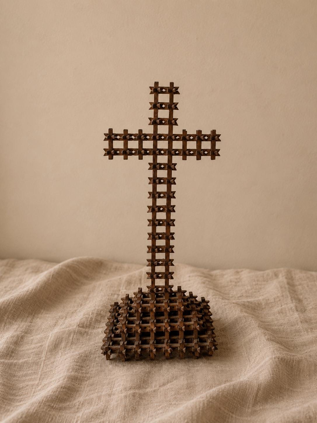 Antique Tramp Art Cross