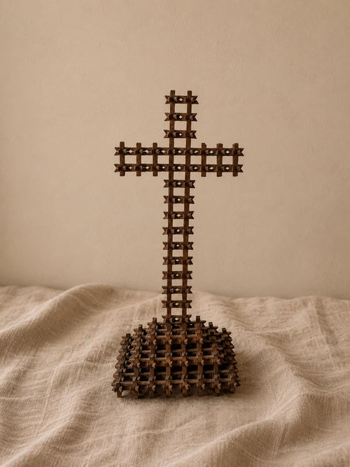 Antique Tramp Art Cross