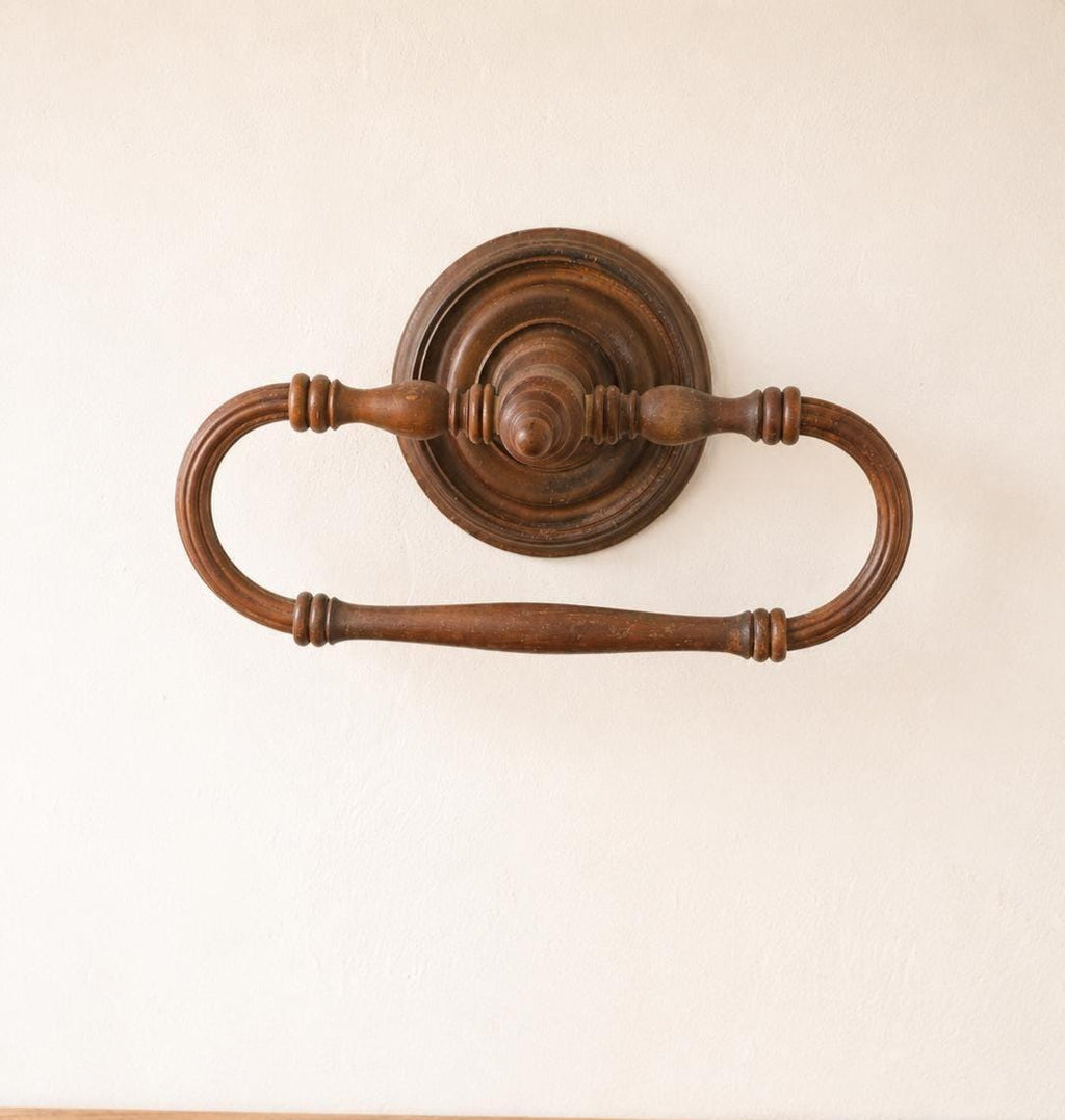 Vintage French Wooden Towel Ring