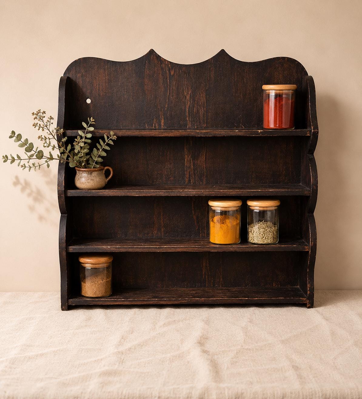 Vintage Wooden Wall Shelf
