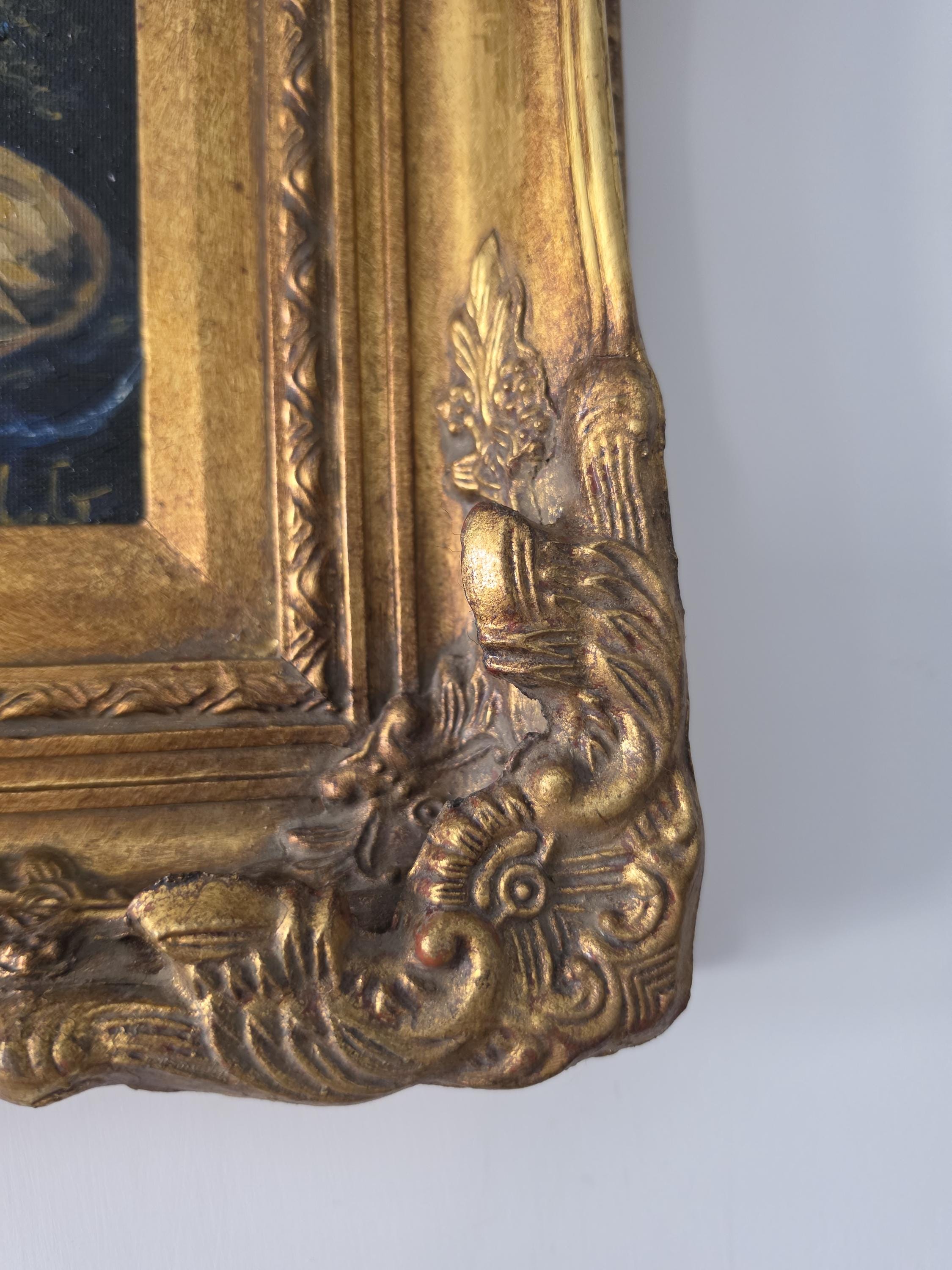 Original Greyhound Oil Painting, Hand Painted Whippet Portrait, Vintage Gilded Frame, Dog Lover Wall Art, One of a Kind Artwork