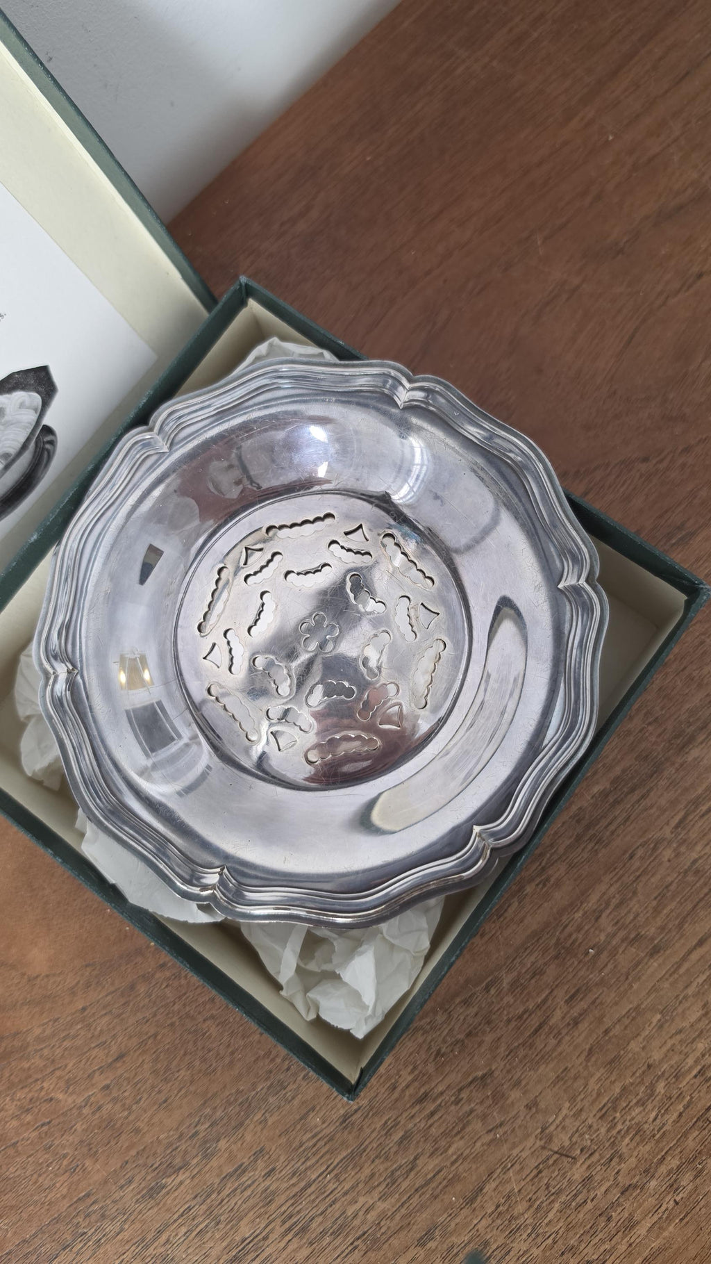 Vintage French Silver Plate Butter Dish, Coquillot Beurrier, Pedestal Butter Server with Original Box, French Tableware, Entertaining Decor