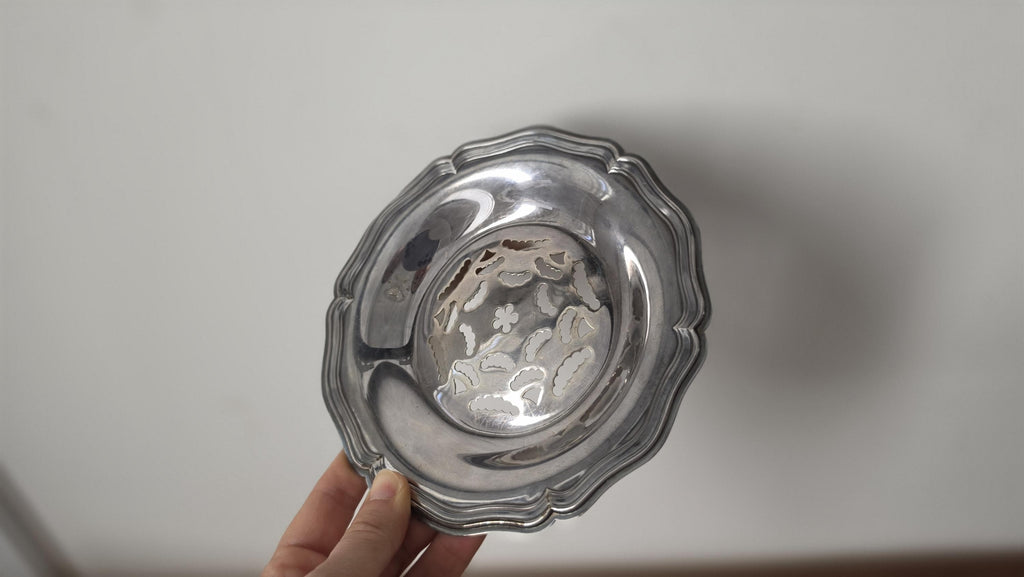 Vintage French Silver Plate Butter Dish, Coquillot Beurrier, Pedestal Butter Server with Original Box, French Tableware, Entertaining Decor