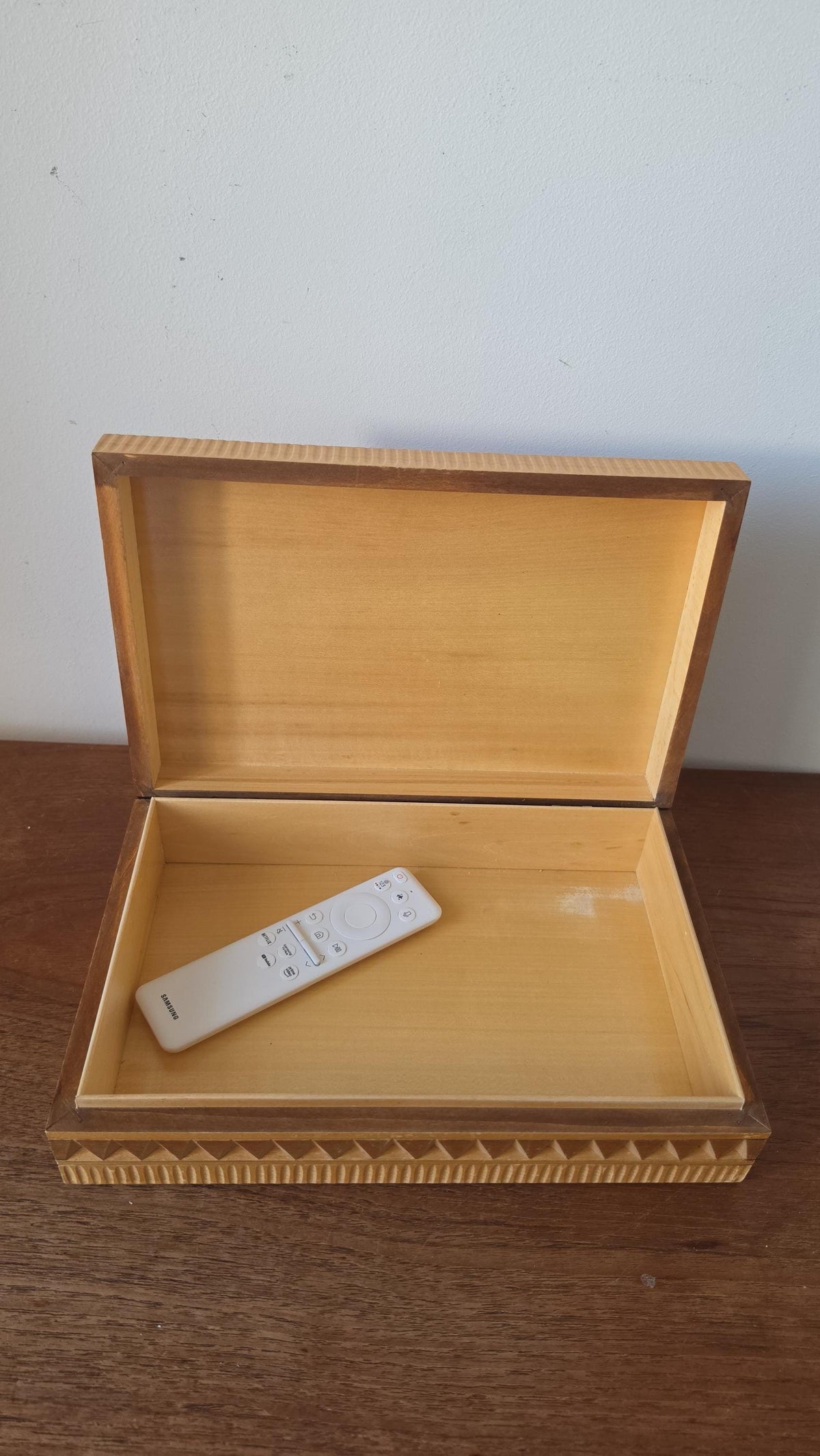 Hand Carved Wooden Keepsake Box, Folk Art Storage Box, Scandinavian Carved Wood Box, Rustic Jewelry Box, Primitive Decorative Box