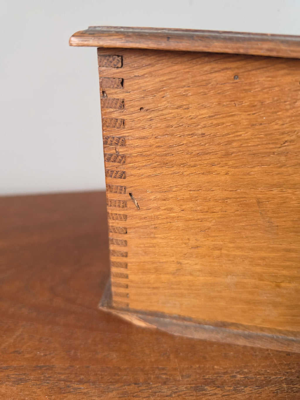 Antique Oak Roll Top Letter Organizer, Mission Style Desk Sorter, Arts and Crafts Office Cabinet, Wooden Mail Holder with Drawer