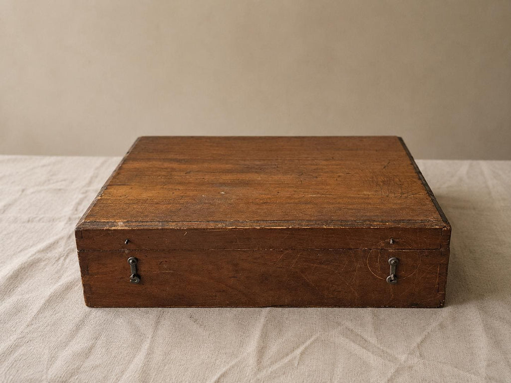 Antique Wooden Document Box