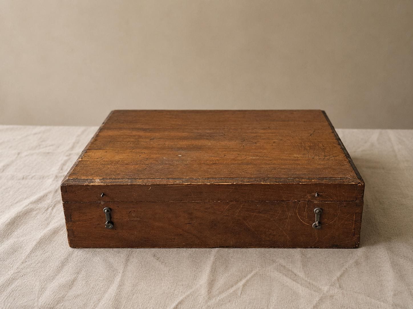 Antique Wooden Document Box