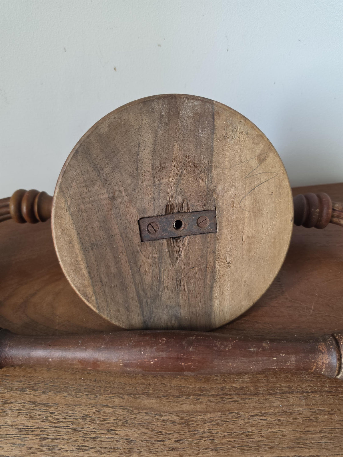 French Wooden Towel Ring, Turned Wood Wall Mount, Colonial Revival Bathroom Hardware, Rustic Hand Towel Holder, Farmhouse Wall Decor