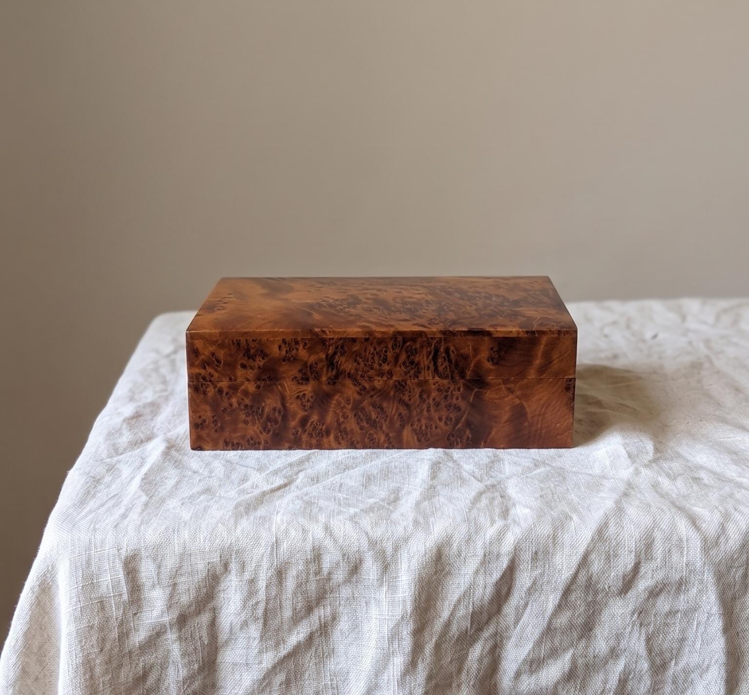 Vintage Burl Wood Box