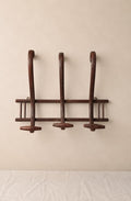Antique French Wooden Wall Hook Rack