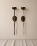 Pair of Hand Forged Iron Candle Sconces