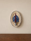 Vintage Blue & White Ceramic Wall Candle Sconce