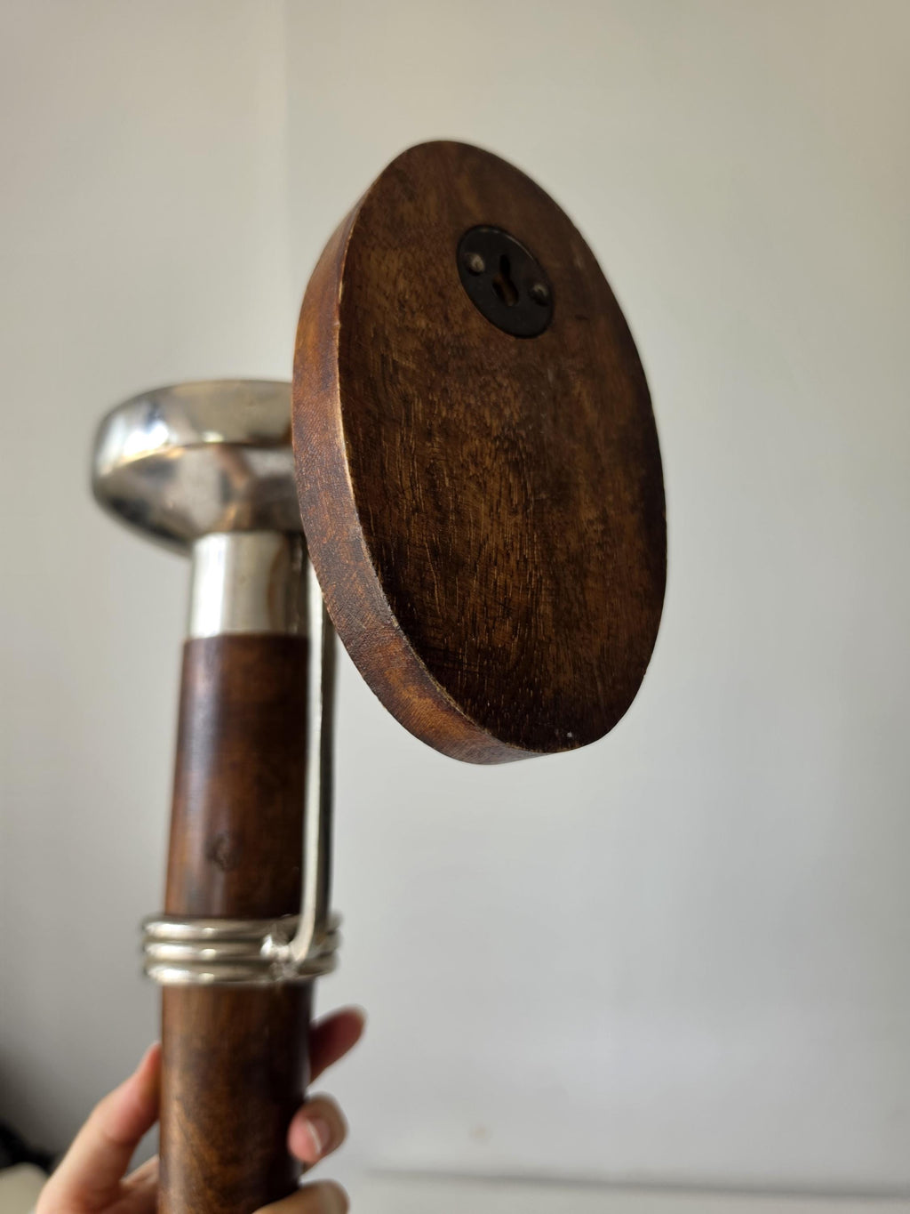 Pair of Vintage Wall Candle Sconces Wood & Metal Candle Holders Mid Century Scandinavian Modern Wall Decor Set of Two