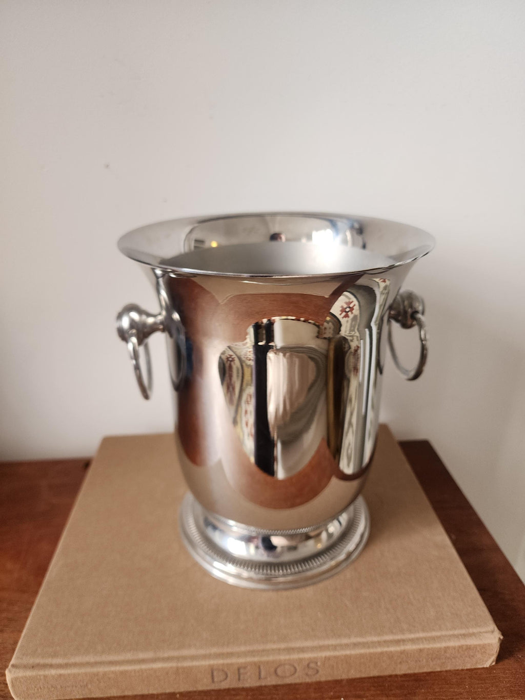 Jean Couzon Champagne Ice Bucket, French Stainless Steel Wine Cooler, Mid Century Barware, Modernist Champagne Chiller
