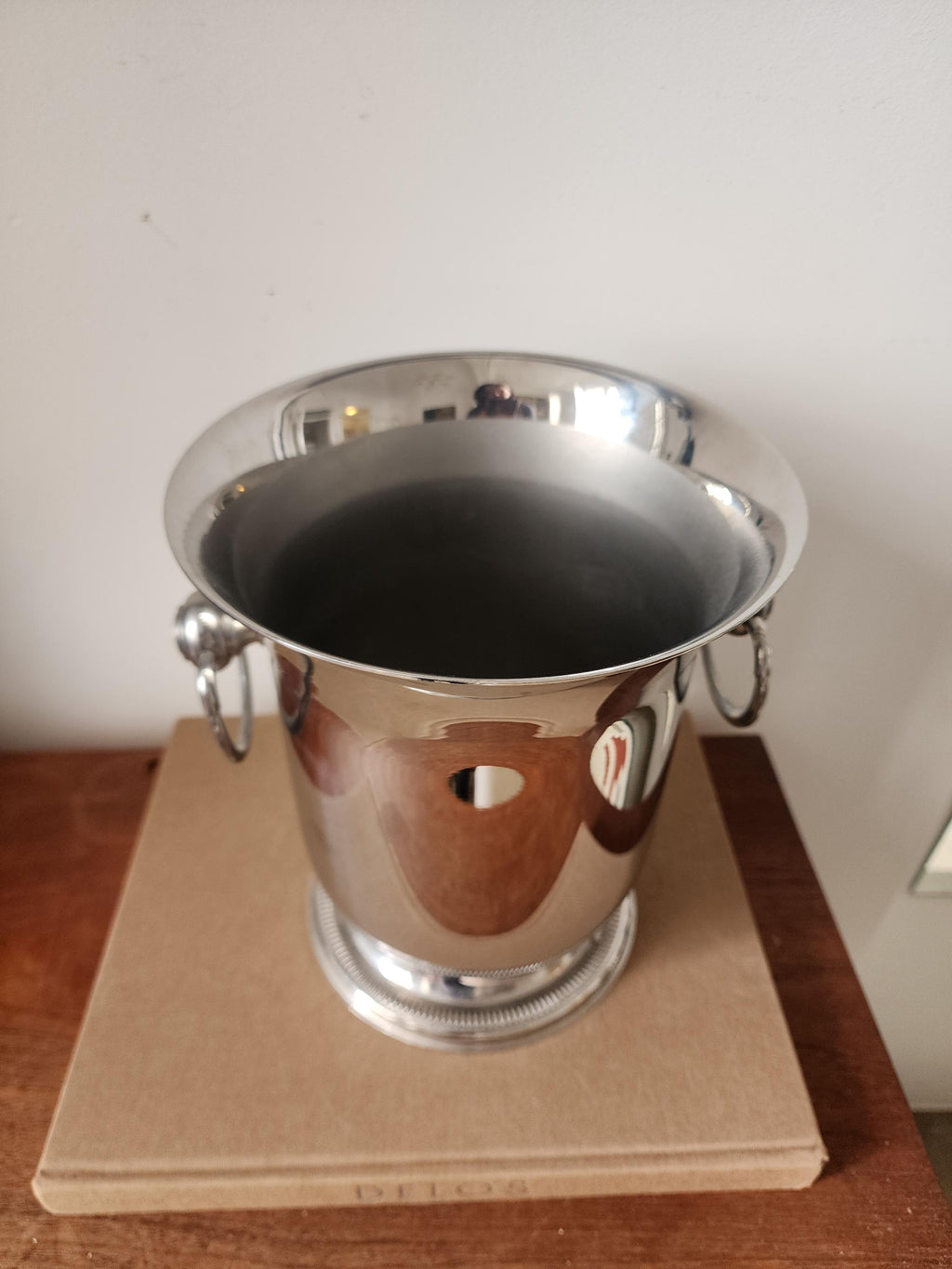 Jean Couzon Champagne Ice Bucket, French Stainless Steel Wine Cooler, Mid Century Barware, Modernist Champagne Chiller