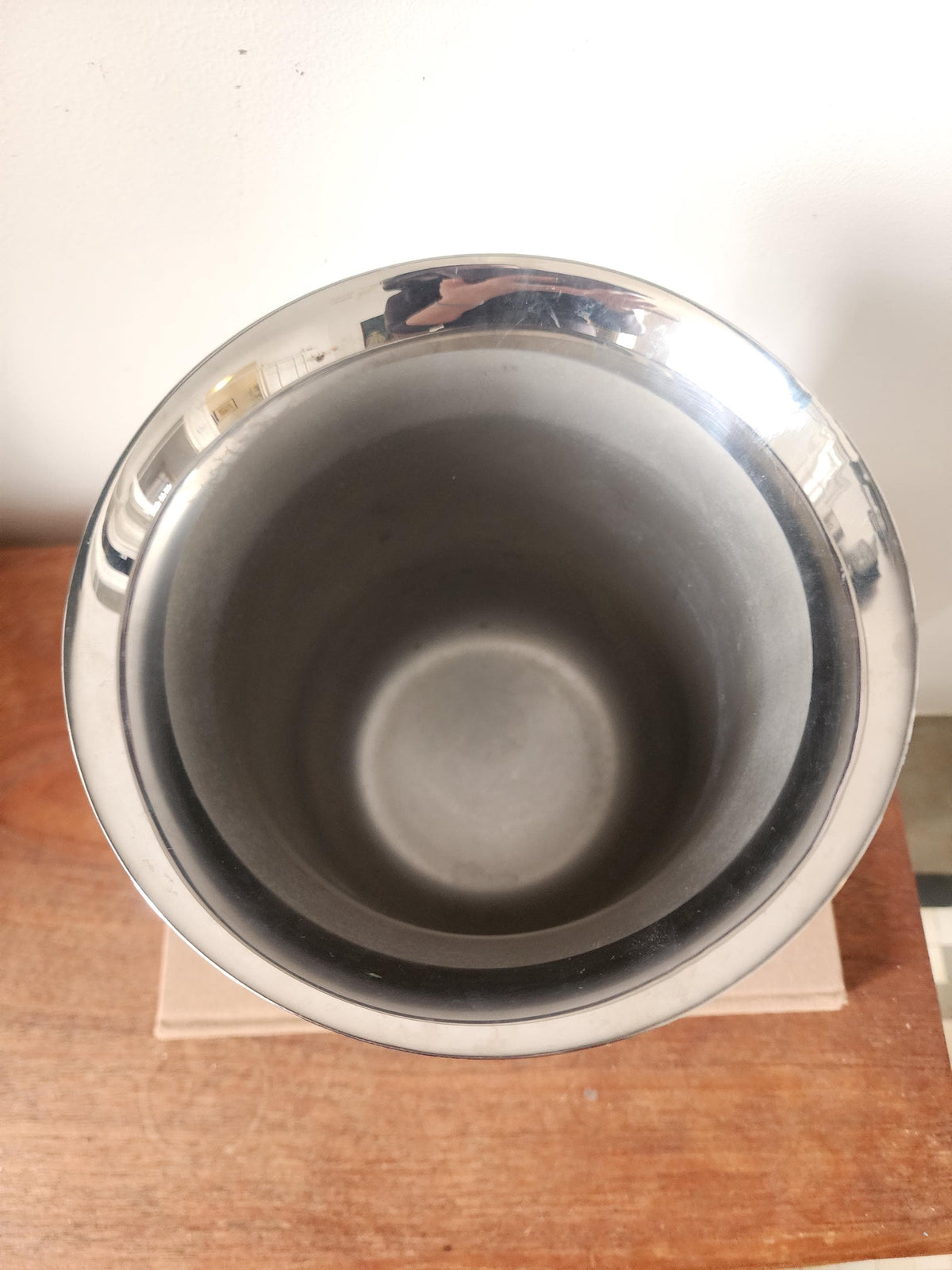 Jean Couzon Champagne Ice Bucket, French Stainless Steel Wine Cooler, Mid Century Barware, Modernist Champagne Chiller