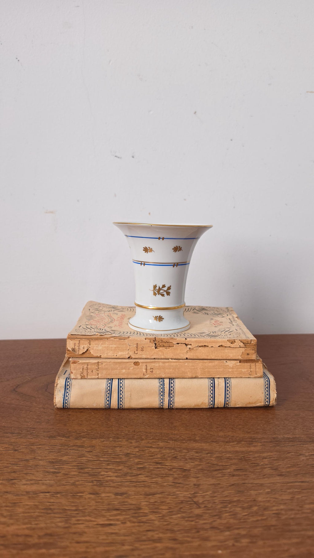 Herend Batthyany Blue Hand Painted Porcelain Vase Hungarian Fine China Gold Gilt Floral Bud Vase Collectible Luxury Home Decor