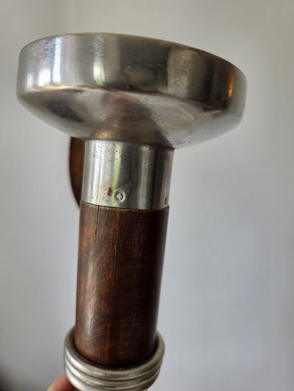 Pair of Vintage Wall Candle Sconces Wood & Metal Candle Holders Mid Century Scandinavian Modern Wall Decor Set of Two
