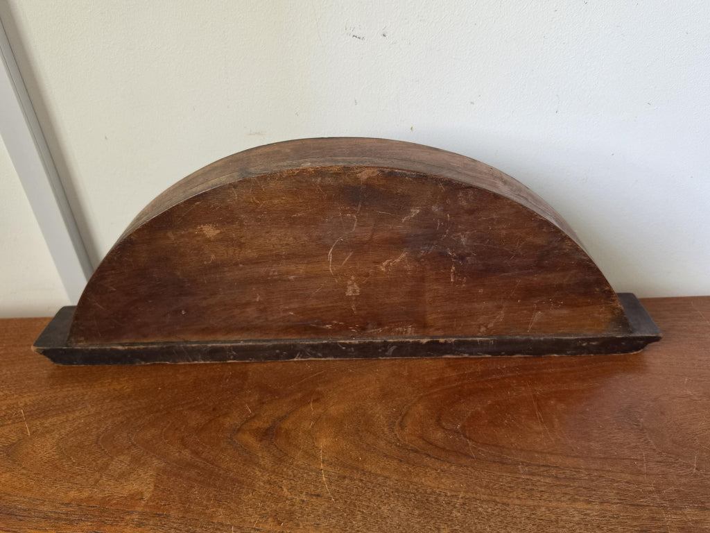 Antique Architectural Pediment Carved Wood Salvage Fan Motif Wall Decor Victorian Classical Pediment Overdoor Ornament