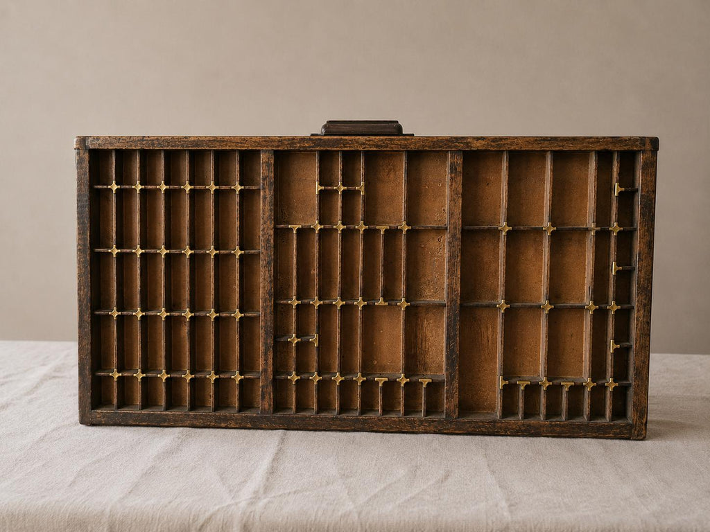 Antique Wooden Printer’s Tray