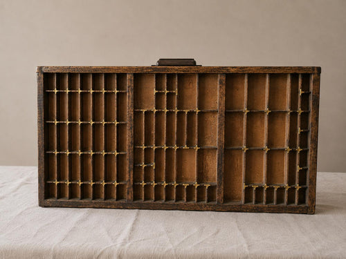 Antique Wooden Printer’s Tray