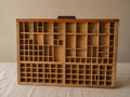 Antique Wooden Printer’s Tray | Vintage Letterpress Drawer | Rustic Wall Display | Curio Shelf |