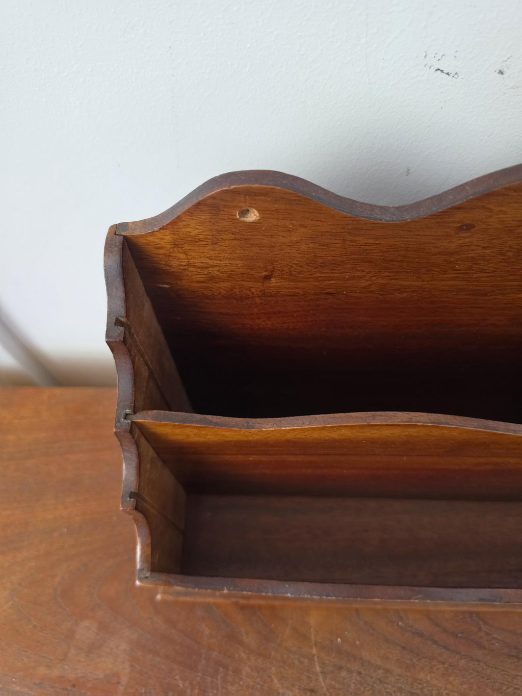 Vintage Wooden Wall Letter Holder Mail Organizer Rustic Magazine Rack Farmhouse Entryway Storage Country Cottage Decor