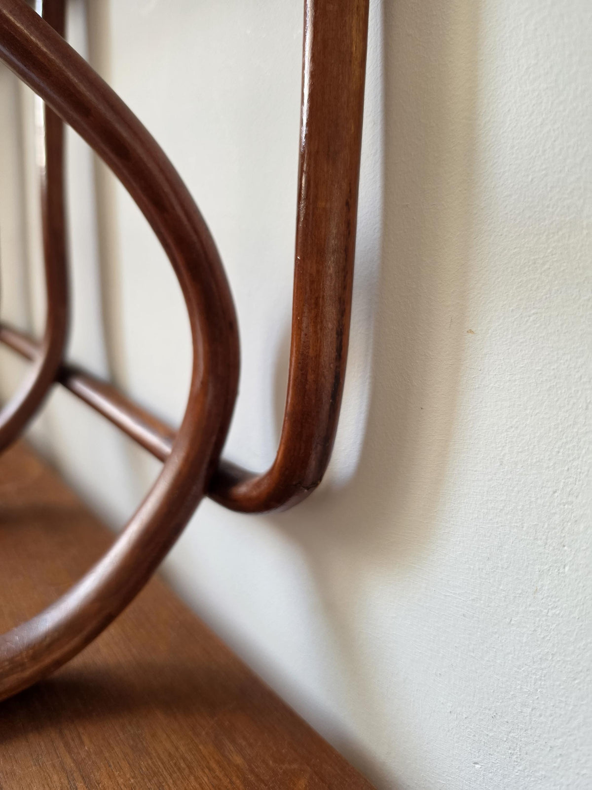 Vintage Bentwood Wall Coat Rack Thonet Style Hat Rack Entryway Shelf Hall Tree Coat Hooks Vienna Secession Mudroom Storage