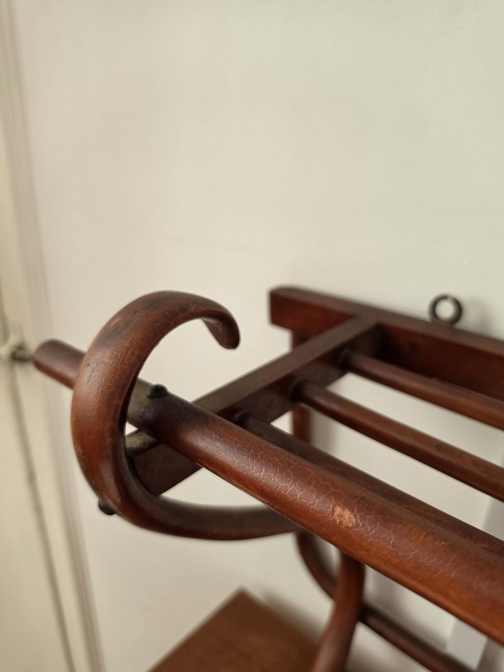Vintage Bentwood Wall Coat Rack Thonet Style Hat Rack Entryway Shelf Hall Tree Coat Hooks Vienna Secession Mudroom Storage