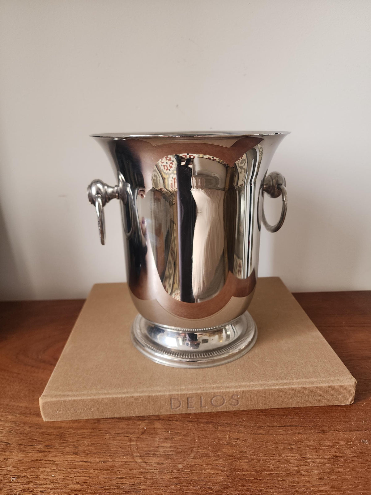 Jean Couzon Champagne Ice Bucket, French Stainless Steel Wine Cooler, Mid Century Barware, Modernist Champagne Chiller