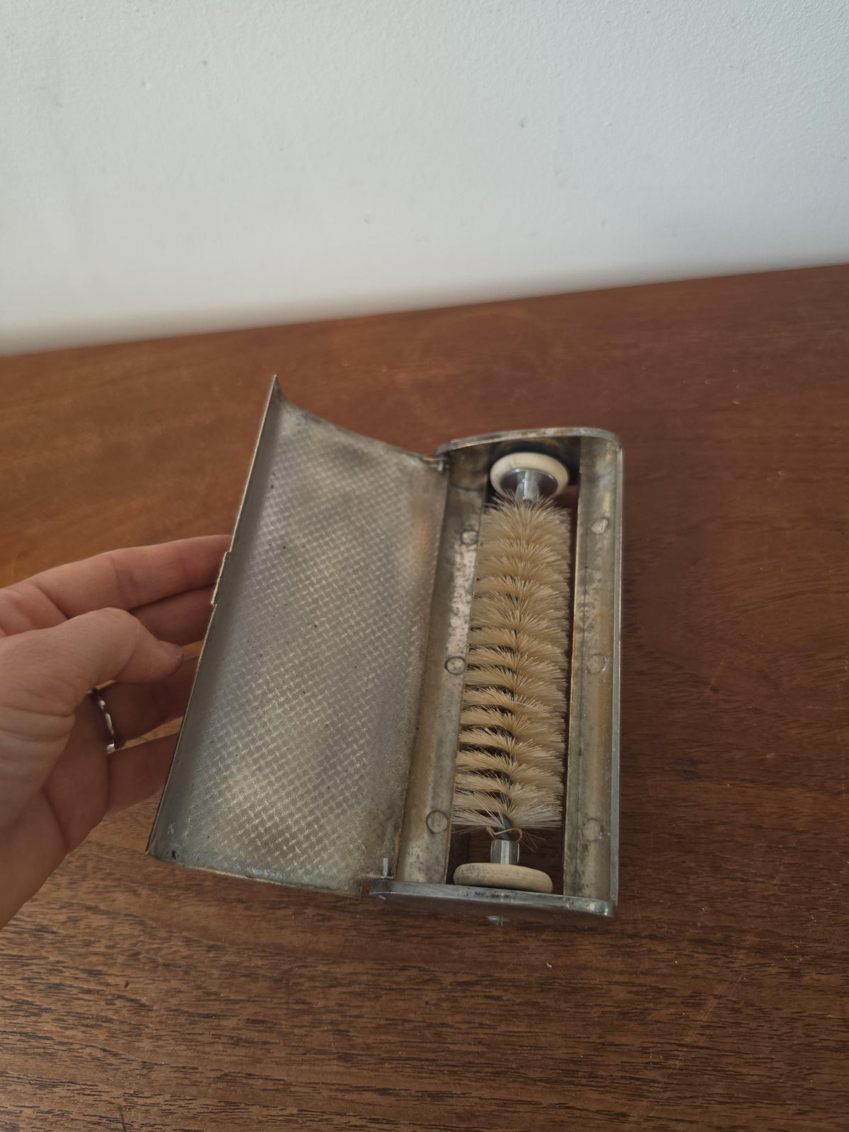 Vintage Crumb Sweeper Table Brush Silent Butler Mid Century Crumb Catcher Metal Table Cleaner Dining Serving Accessory