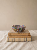 Vintage Murano Millefiori Art Glass Bowl Italian Hand Blown Multicolor Mosaic Candy Dish Trinket Bowl Murrine Decor