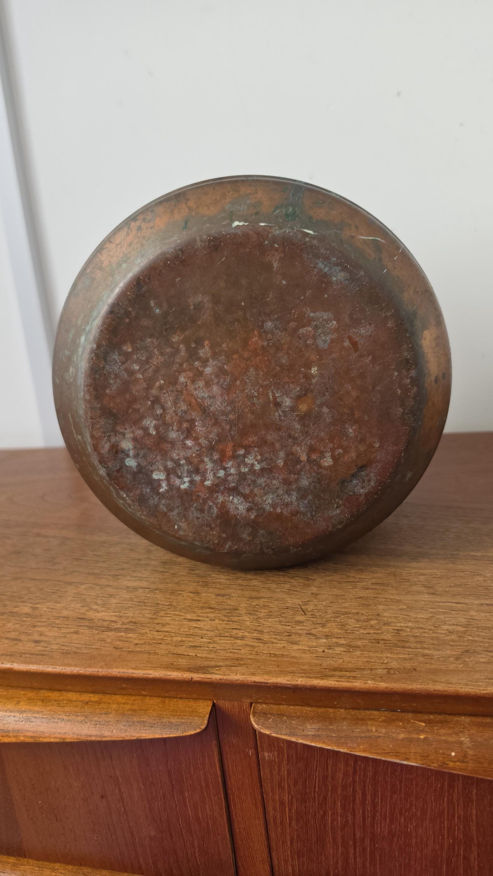 Vintage Copper Cachepot Planter Arts and Crafts Copper Jardinere Hammered Copper Plant Pot Rustic Farmhouse Decor Bowl