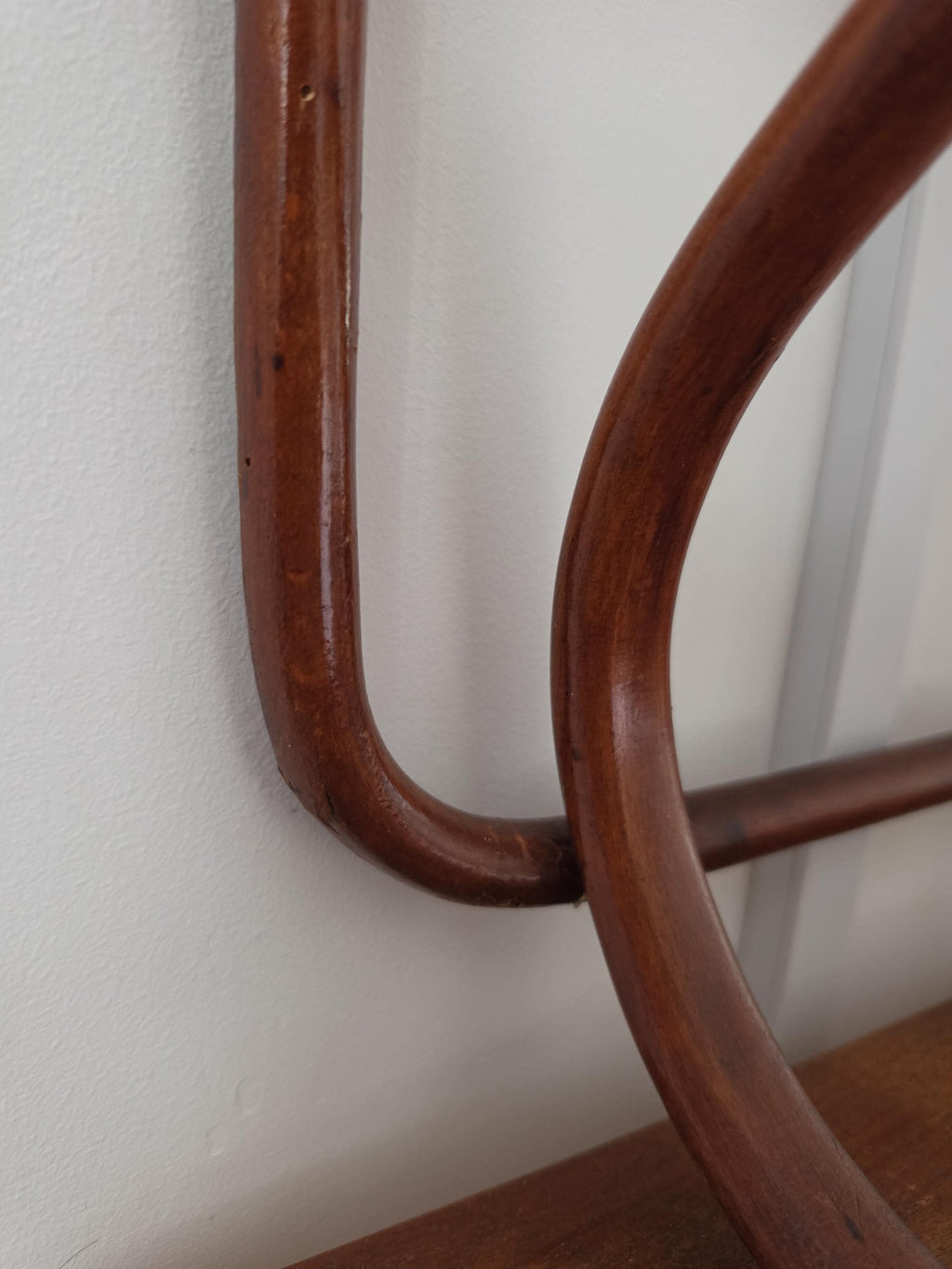 Vintage Bentwood Wall Coat Rack Thonet Style Hat Rack Entryway Shelf Hall Tree Coat Hooks Vienna Secession Mudroom Storage